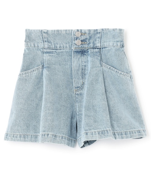 LOVETOXIC（ラブトキシック）の「美脚見えタックフレアキュロット（デニムパンツ・キッズ・ブラック/ライトグレー/グレー/ブルー・L:160cm/M:150cm/S:140cm/130cm）」の8枚目の写真