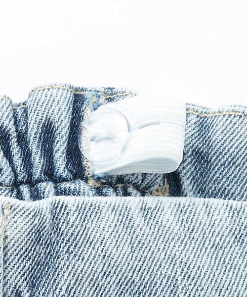 LOVETOXIC（ラブトキシック）の「美脚見えタックフレアキュロット（デニムパンツ・キッズ・ブラック/ライトグレー/グレー/ブルー・L:160cm/M:150cm/S:140cm/130cm）」の14枚目の写真