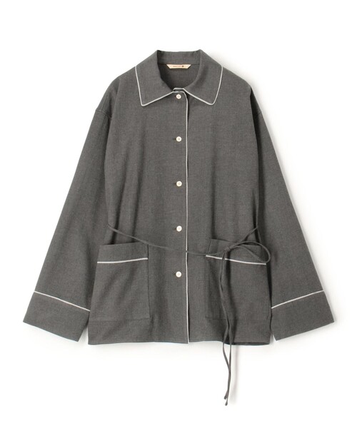 BACCA フレンチリネンシャンブレー ダブルブレストジャケット BACCA(バッカ) フレンチリネンシャンブレー ダブルブレスト