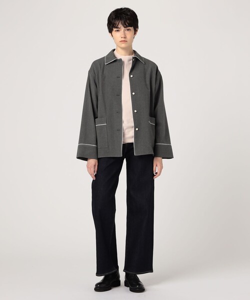 BACCA（バッカ）の「ウールコットンフランネル パジャマシャツ（その他アウター・レディース・チャコールグレー・36/34）」の3枚目の写真