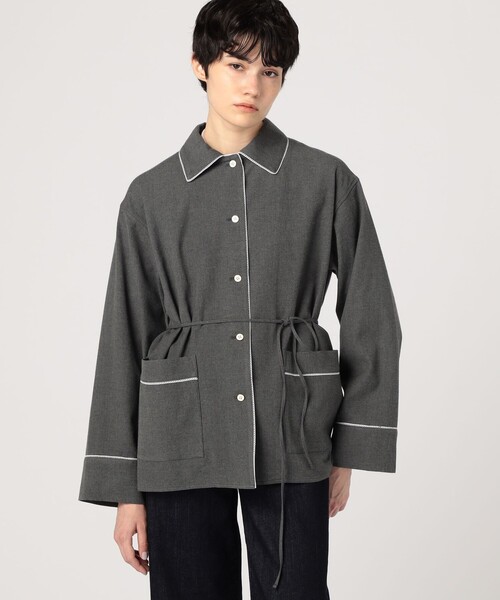 BACCA（バッカ）の「ウールコットンフランネル パジャマシャツ（その他アウター・レディース・チャコールグレー・36/34）」の4枚目の写真