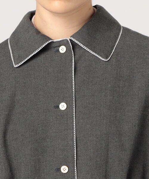 BACCA（バッカ）の「ウールコットンフランネル パジャマシャツ（その他アウター・レディース・チャコールグレー・36/34）」の5枚目の写真