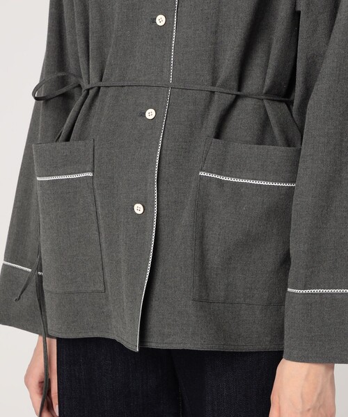 BACCA（バッカ）の「ウールコットンフランネル パジャマシャツ（その他アウター・レディース・チャコールグレー・36/34）」の12枚目の写真
