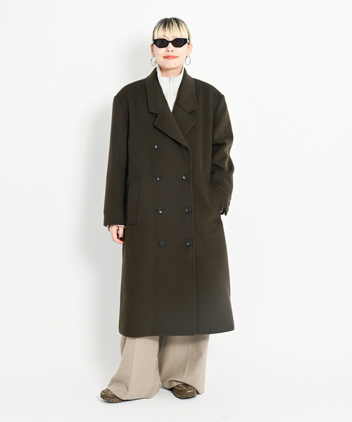 CITYSHOP（シティーショップ）の「FELTED WOOL HALF ZIP TOP：カットソー（Tシャツ/カットソー・レディース・ホワイト/チャコールグレー・FREE）」の22枚目の写真