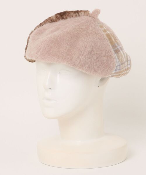 Ruben(ルーベン)の「FUR COMBI BERET/ファー コンビベレー帽(ハンチング/ベレー帽・レディース・ブラック/ベージュ/テラコッタ・FREE)」の15枚目の写真