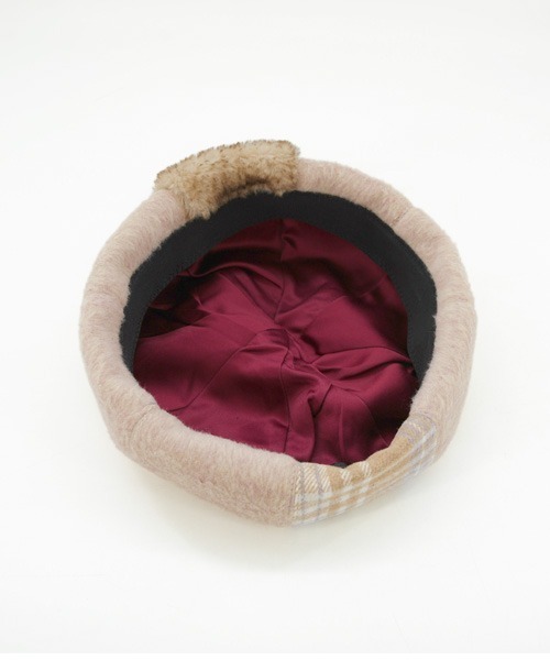 Ruben(ルーベン)の「FUR COMBI BERET/ファー コンビベレー帽(ハンチング/ベレー帽・レディース・ブラック/ベージュ/テラコッタ・FREE)」の19枚目の写真