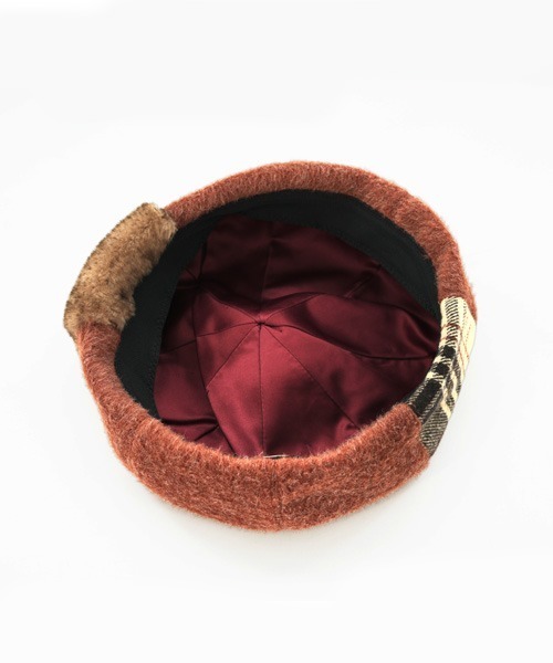 Ruben(ルーベン)の「FUR COMBI BERET/ファー コンビベレー帽(ハンチング/ベレー帽・レディース・ブラック/ベージュ/テラコッタ・FREE)」の21枚目の写真