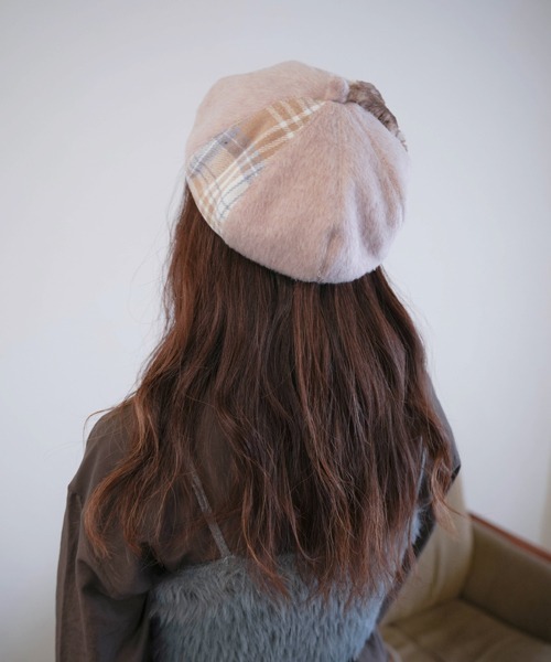 Ruben(ルーベン)の「FUR COMBI BERET/ファー コンビベレー帽(ハンチング/ベレー帽・レディース・ブラック/ベージュ/テラコッタ・FREE)」の7枚目の写真