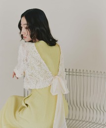 デザインリボンボレロセットドレス【結婚式 二次会 同窓会 成人式 パーティードレス】