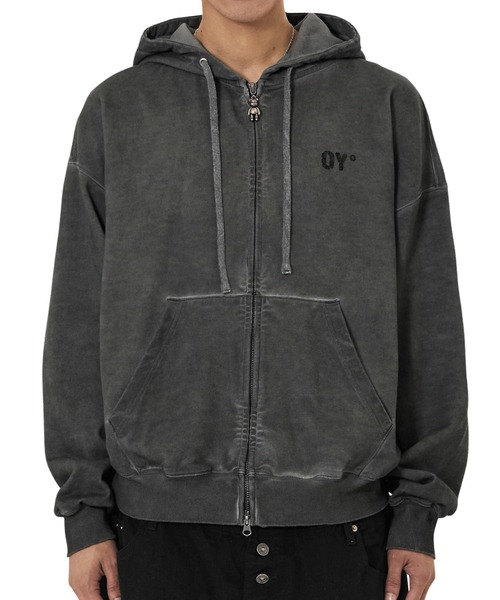 OY（オーワイ）の「『OY/オーワイ』PIGMENT DOLLY HOODIE ZIP UP/ピグメント ドリー ジップアップパーカー（パーカー・レディース・チャコールグレー・L/M）」の2枚目の写真