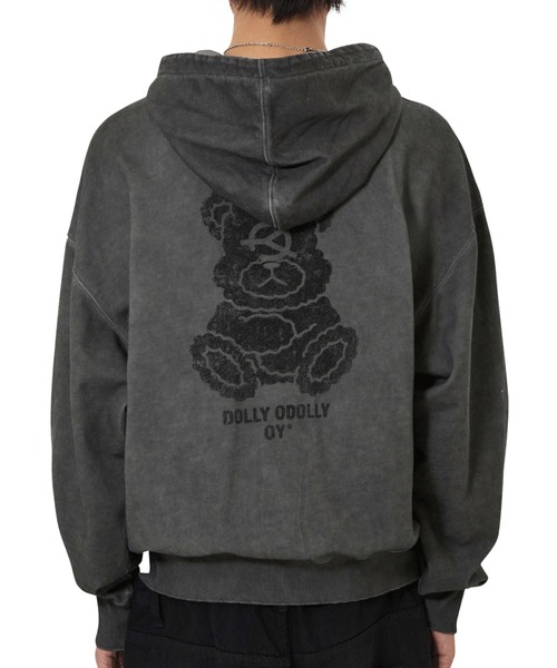 OY（オーワイ）の「『OY/オーワイ』PIGMENT DOLLY HOODIE ZIP UP/ピグメント ドリー ジップアップパーカー（パーカー・レディース・チャコールグレー・L/M）」の4枚目の写真