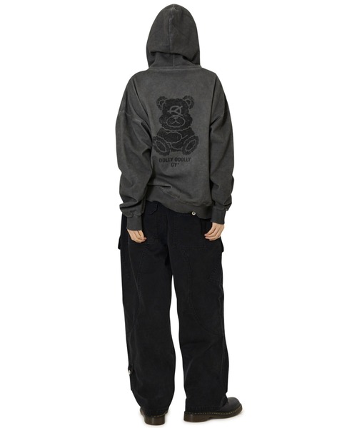 OY（オーワイ）の「『OY/オーワイ』PIGMENT DOLLY HOODIE ZIP UP/ピグメント ドリー ジップアップパーカー（パーカー・レディース・チャコールグレー・L/M）」の8枚目の写真