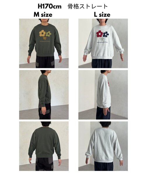 CPCM（シーピーシーエム）の「フラワーパッチワークスウェット（スウェット・レディース・グリーン/オレンジ/アイボリー・MEDIUM/LARGE）」の15枚目の写真