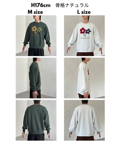 CPCM（シーピーシーエム）の「フラワーパッチワークスウェット（スウェット・レディース・グリーン/オレンジ/アイボリー・MEDIUM/LARGE）」の16枚目の写真