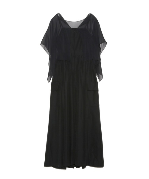 UNDERCOVER(アンダーカバー)の「UP1F1703(ワンピース・レディース・ブラック/ライトグリーン・2/1)」の3枚目の写真