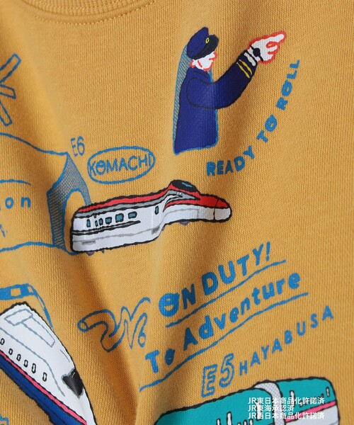 BEAMS mini（ビームスミニ）の「JR 新幹線 スウェット プルオーバー 2025FW（90～150cm）（スウェット・キッズ・ダークグリーン/ナチュラル/イエロー系その他5・100/110/90/140/130/120/150）」の10枚目の写真