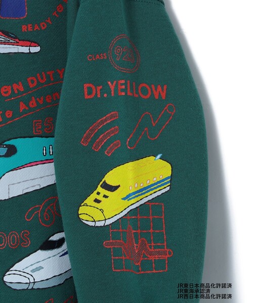 BEAMS mini（ビームスミニ）の「JR 新幹線 スウェット プルオーバー 2025FW（90～150cm）（スウェット・キッズ・ダークグリーン/ナチュラル/イエロー系その他5・100/110/90/140/130/120/150）」の16枚目の写真