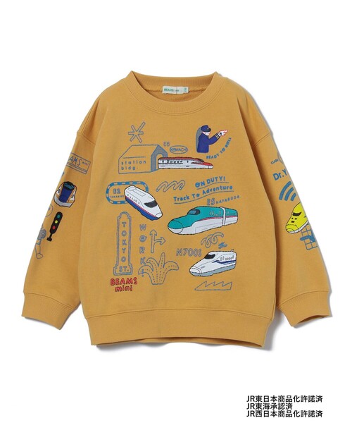 BEAMS mini（ビームスミニ）の「JR 新幹線 スウェット プルオーバー 2025FW（90～150cm）（スウェット・キッズ・ダークグリーン/ナチュラル/イエロー系その他5・100/110/90/140/130/120/150）」の3枚目の写真