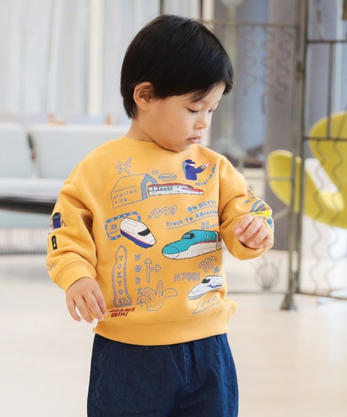 BEAMS mini（ビームスミニ）の「JR 新幹線 スウェット プルオーバー 2025FW（90～150cm）（スウェット・キッズ・ダークグリーン/ナチュラル/イエロー系その他5・100/110/90/140/130/120/150）」の21枚目の写真