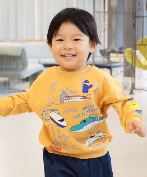 BEAMS mini（ビームスミニ）の「JR 新幹線 スウェット プルオーバー 2025FW（90～150cm）（スウェット・キッズ・ダークグリーン/ナチュラル/イエロー系その他5・100/110/90/140/130/120/150）」の22枚目の写真