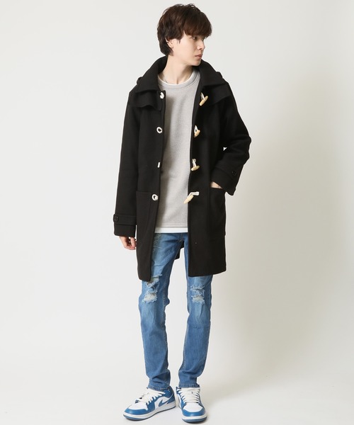 ARCADE(アーケード)の「ウーリーゆったりシルエット フーテッドダッフルコート -ARCADE Limited Line-(ダッフルコート・メンズ・ブラック/ネイビー・XL/L/M)」の7枚目の写真