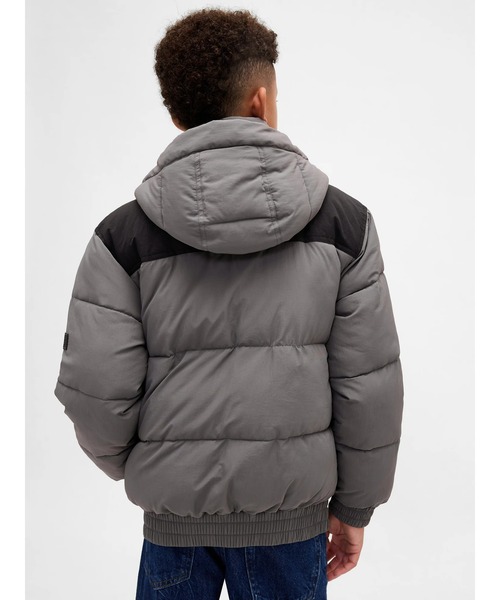 GAP（ギャップ）の「パファージャケット (キッズ)（ダウンジャケット/コート・キッズ・カモフラージュ/ブルー/グレー・160cm/150cm/140cm/130cm/120cm/110cm）」の10枚目の写真