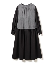 RayBEAMS 異素材切り替えタンクワンピース マキシ ブラック　ワンピース RayBEAMS 異素材切り替えタンクワンピース マキシ ブラック