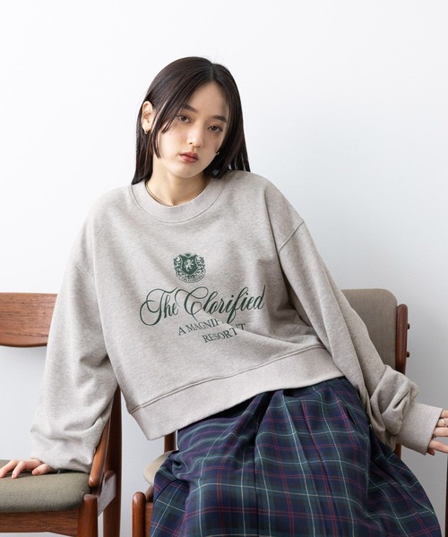 RAGEBLUE(レイジブルー)の「選べるショート&ロング丈/フロントプリントロゴプルオーバー(スウェット・レディース・ブラック/ピンク/ブルー/グレー・MEDIUM/LARGE)」の13枚目の写真
