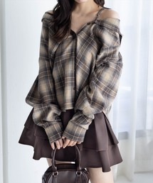 clear | マルチwayオーバーチェックネルシャツ［大人 カジュアル 着回し力抜群］≪AW新作≫(シャツ/ブラウス)