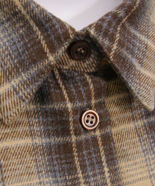 clear（クリア）の「マルチwayオーバーチェックネルシャツ［大人 カジュアル 着回し力抜群］≪AW新作≫（シャツ/ブラウス・レディース・グリーン/ブラック/ブラウン・F）」の21枚目の写真