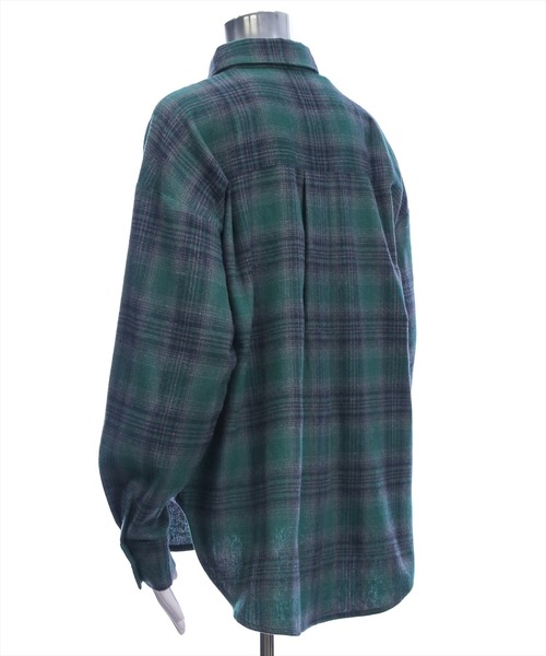 clear（クリア）の「マルチwayオーバーチェックネルシャツ［大人 カジュアル 着回し力抜群］≪AW新作≫（シャツ/ブラウス・レディース・グリーン/ブラック/ブラウン・F）」の10枚目の写真