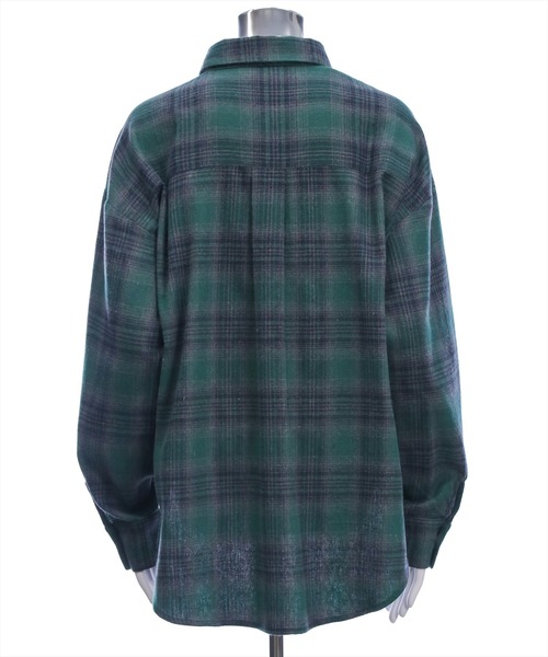 clear（クリア）の「マルチwayオーバーチェックネルシャツ［大人 カジュアル 着回し力抜群］≪AW新作≫（シャツ/ブラウス・レディース・グリーン/ブラック/ブラウン・F）」の11枚目の写真