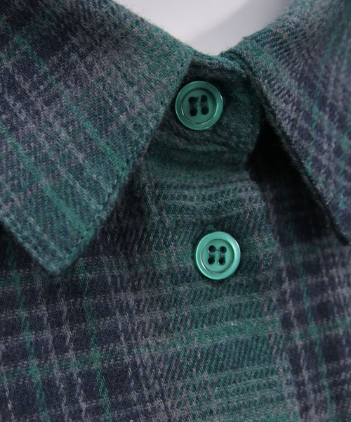 clear（クリア）の「マルチwayオーバーチェックネルシャツ［大人 カジュアル 着回し力抜群］≪AW新作≫（シャツ/ブラウス・レディース・グリーン/ブラック/ブラウン・F）」の20枚目の写真