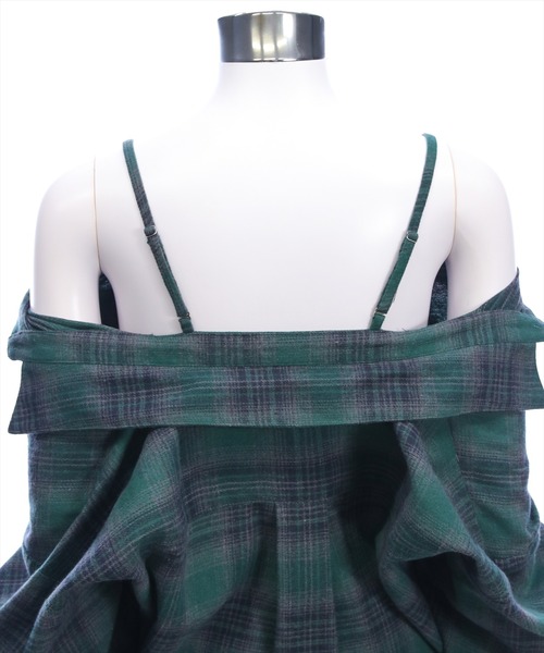 clear（クリア）の「マルチwayオーバーチェックネルシャツ［大人 カジュアル 着回し力抜群］≪AW新作≫（シャツ/ブラウス・レディース・グリーン/ブラック/ブラウン・F）」の13枚目の写真