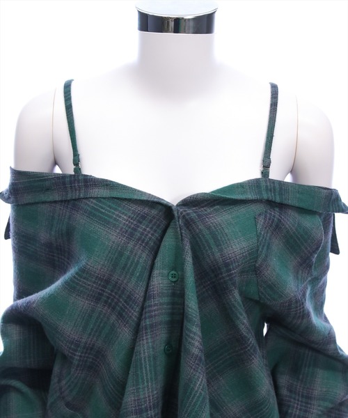 clear（クリア）の「マルチwayオーバーチェックネルシャツ［大人 カジュアル 着回し力抜群］≪AW新作≫（シャツ/ブラウス・レディース・グリーン/ブラック/ブラウン・F）」の16枚目の写真