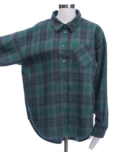 clear（クリア）の「マルチwayオーバーチェックネルシャツ［大人 カジュアル 着回し力抜群］≪AW新作≫（シャツ/ブラウス・レディース・グリーン/ブラック/ブラウン・F）」の18枚目の写真