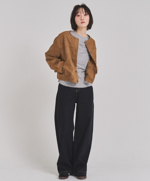 FMiBL(ファミル)の「ベルトSETカーヴィーデニムパンツ(デニムパンツ・レディース・ブラック/インディゴブルー・SMALL/MEDIUM)」の3枚目の写真