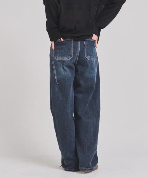 FMiBL(ファミル)の「ベルトSETカーヴィーデニムパンツ(デニムパンツ・レディース・ブラック/インディゴブルー・SMALL/MEDIUM)」の21枚目の写真