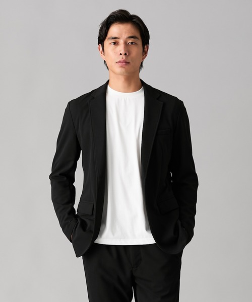 nissen（ニッセン）の「【メンズスーツ】カットソーセットアップスーツ（テーラードジャケット＋イージーパンツ）【大きいサイズ有】（セットアップ・メンズ・ネイビー/ブラック/カーキ/チャコールグレー・M/L/LL/3L/4L/5L/6L/8L/10L）」の6枚目の写真