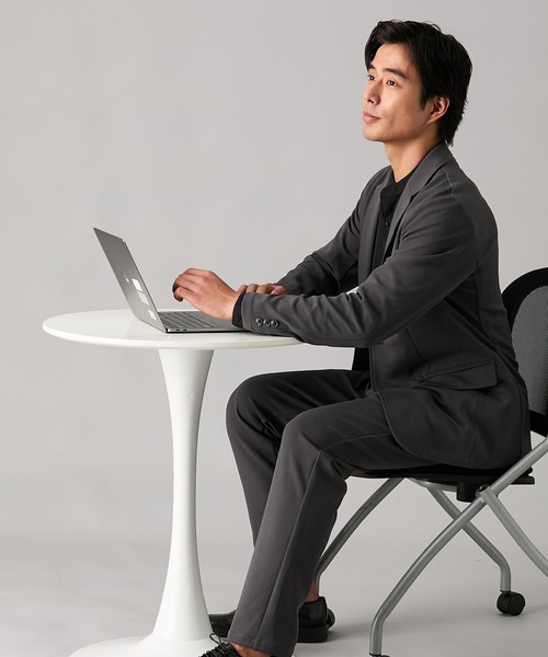 nissen（ニッセン）の「【メンズスーツ】カットソーセットアップスーツ（テーラードジャケット＋イージーパンツ）【大きいサイズ有】（セットアップ・メンズ・ネイビー/ブラック/カーキ/チャコールグレー・M/L/LL/3L/4L/5L/6L/8L/10L）」の21枚目の写真