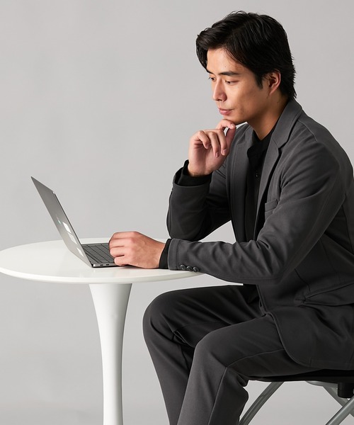 nissen（ニッセン）の「【メンズスーツ】カットソーセットアップスーツ（テーラードジャケット＋イージーパンツ）【大きいサイズ有】（セットアップ・メンズ・ネイビー/ブラック/カーキ/チャコールグレー・M/L/LL/3L/4L/5L/6L/8L/10L）」の22枚目の写真