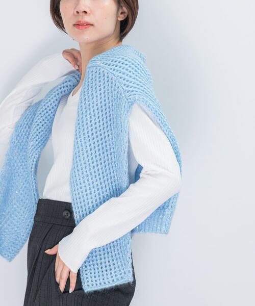 URBAN RESEARCH ROSSO WOMEN（アーバンリサーチ　ロッソ）の「Uネックリブプルオーバー（Tシャツ/カットソー・レディース・ブラック/レッド/オフホワイト・FREE）」の17枚目の写真