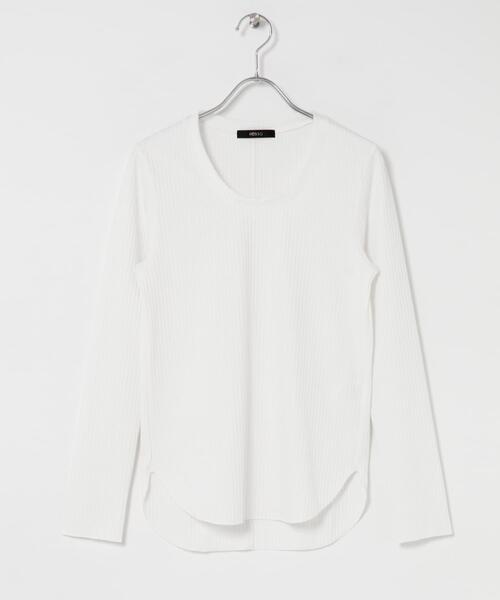 URBAN RESEARCH ROSSO WOMEN（アーバンリサーチ　ロッソ）の「Uネックリブプルオーバー（Tシャツ/カットソー・レディース・ブラック/レッド/オフホワイト・FREE）」の20枚目の写真