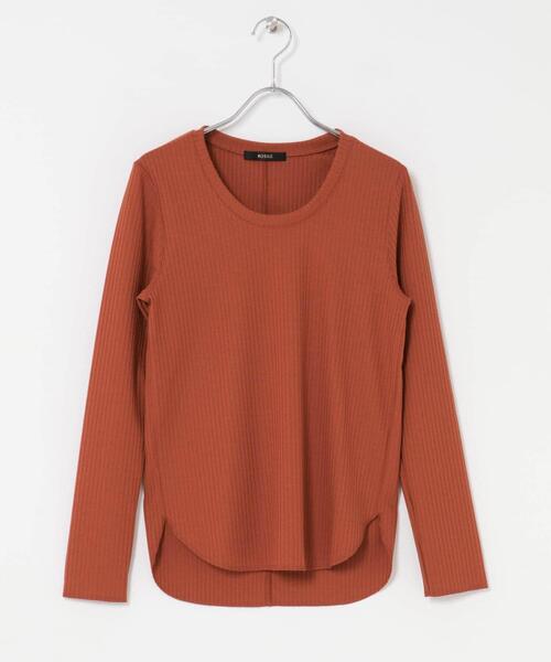 URBAN RESEARCH ROSSO WOMEN（アーバンリサーチ　ロッソ）の「Uネックリブプルオーバー（Tシャツ/カットソー・レディース・ブラック/レッド/オフホワイト・FREE）」の5枚目の写真
