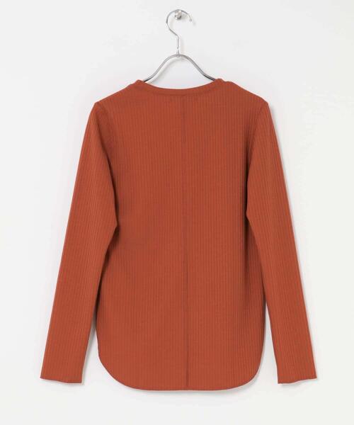 URBAN RESEARCH ROSSO WOMEN（アーバンリサーチ　ロッソ）の「Uネックリブプルオーバー（Tシャツ/カットソー・レディース・ブラック/レッド/オフホワイト・FREE）」の6枚目の写真