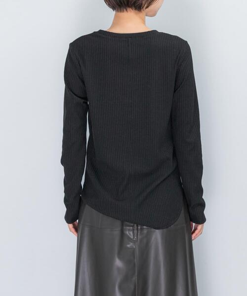 URBAN RESEARCH ROSSO WOMEN（アーバンリサーチ　ロッソ）の「Uネックリブプルオーバー（Tシャツ/カットソー・レディース・ブラック/レッド/オフホワイト・FREE）」の13枚目の写真