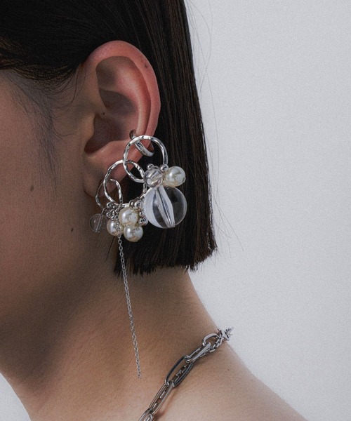 HARE(ハレ)の「パールピアスカフ(HARE)(ピアス(両耳用)・レディース・シルバー・FREE)」の6枚目の写真