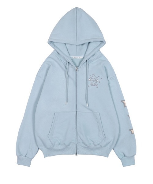 セール】【FANCY X DUSTY】DEVIL & ANGEL PRINTED HOODED ZIP-UP