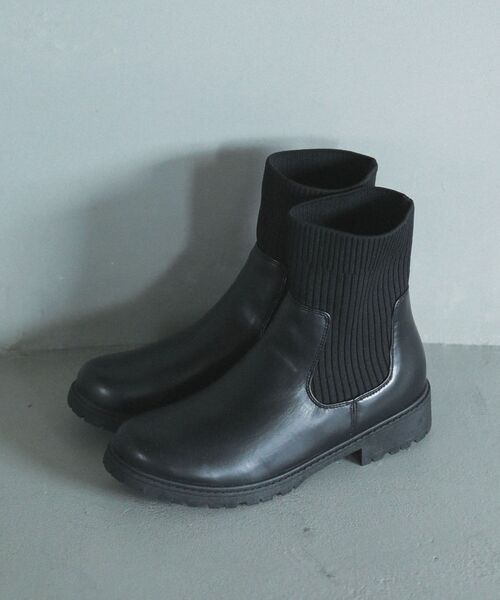 Green Parks(グリーンパークス)の「RUPIS.サイドゴアブーツ(ブーツ・レディース・ブラック・M/S/L)」の1枚目の写真