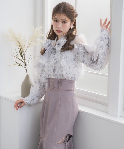 肩レーシーフリルブラウス（シャツ/ブラウス）｜couture BY ROJITA